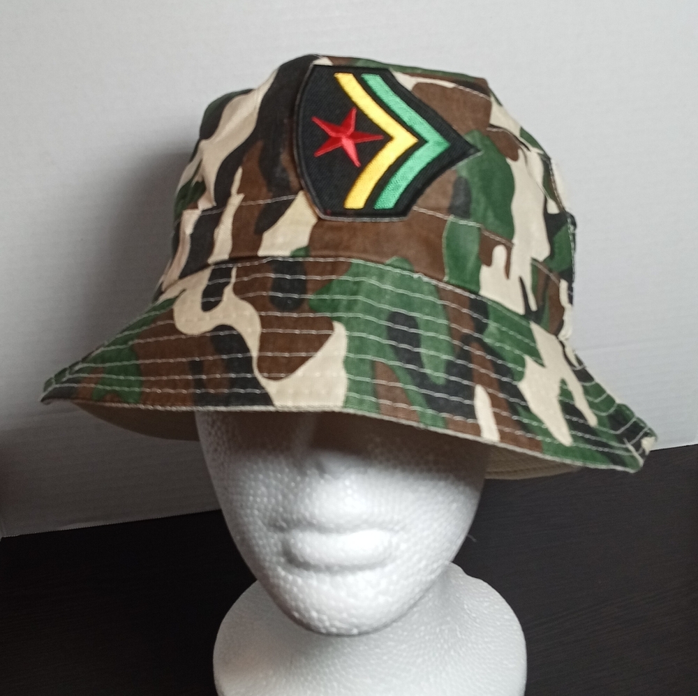 New RYG African Warrior Bucket Hat! Camouflage. (M) Approximately 22". Unisex